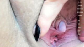 Labia big clit  Becky open creamy pussy part.2
