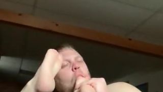 My little Foot Whore Worships and Sucks my Toes