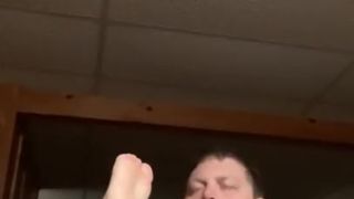 My little Foot Whore Worships and Sucks my Toes