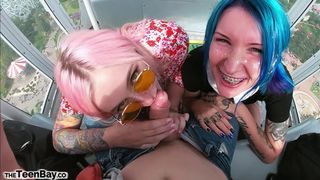 keokistar – Risky Ferris Wheel Blowjob with Slutty Teen