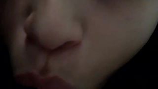 Latin Teen with Big tits, suck dildo