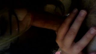 Teen licks boyfriend's cock