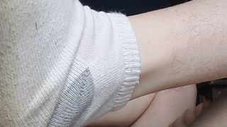 Femboy screws himself with a dog dildo