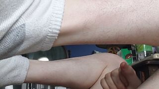 Femboy screws himself with a dog dildo