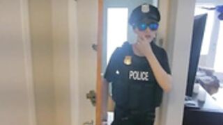 Horny cop takes bbc